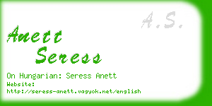 anett seress business card